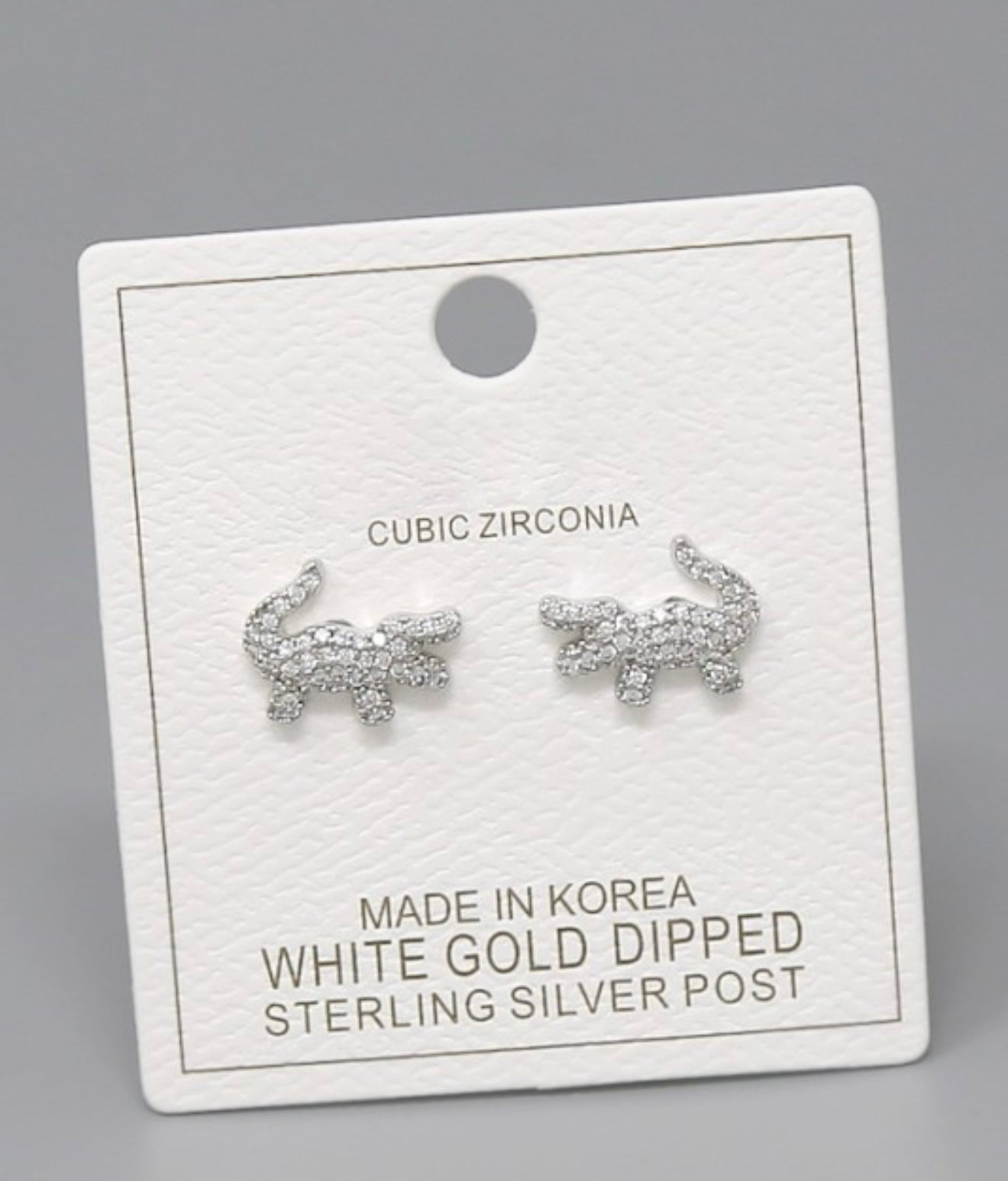 Gator cz earrings