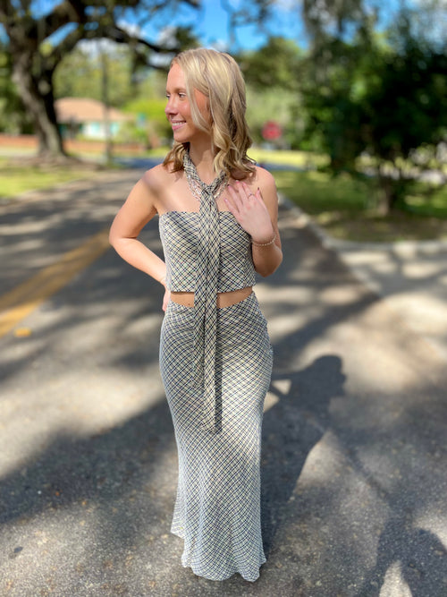 Bridget Plaid Maxi Skirt