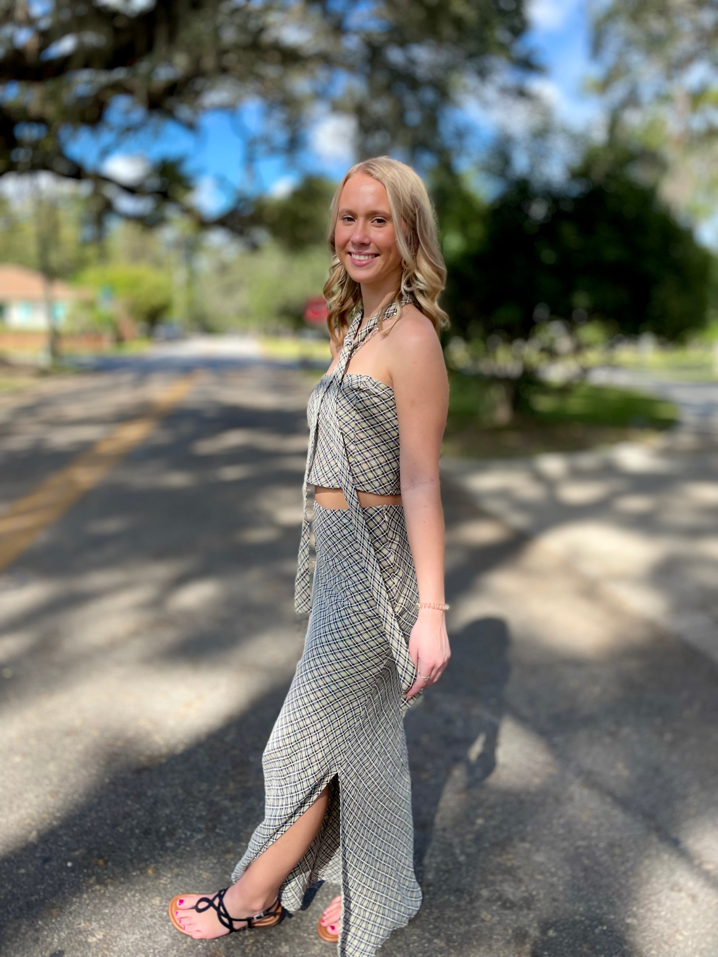 Bridget Plaid Maxi Skirt