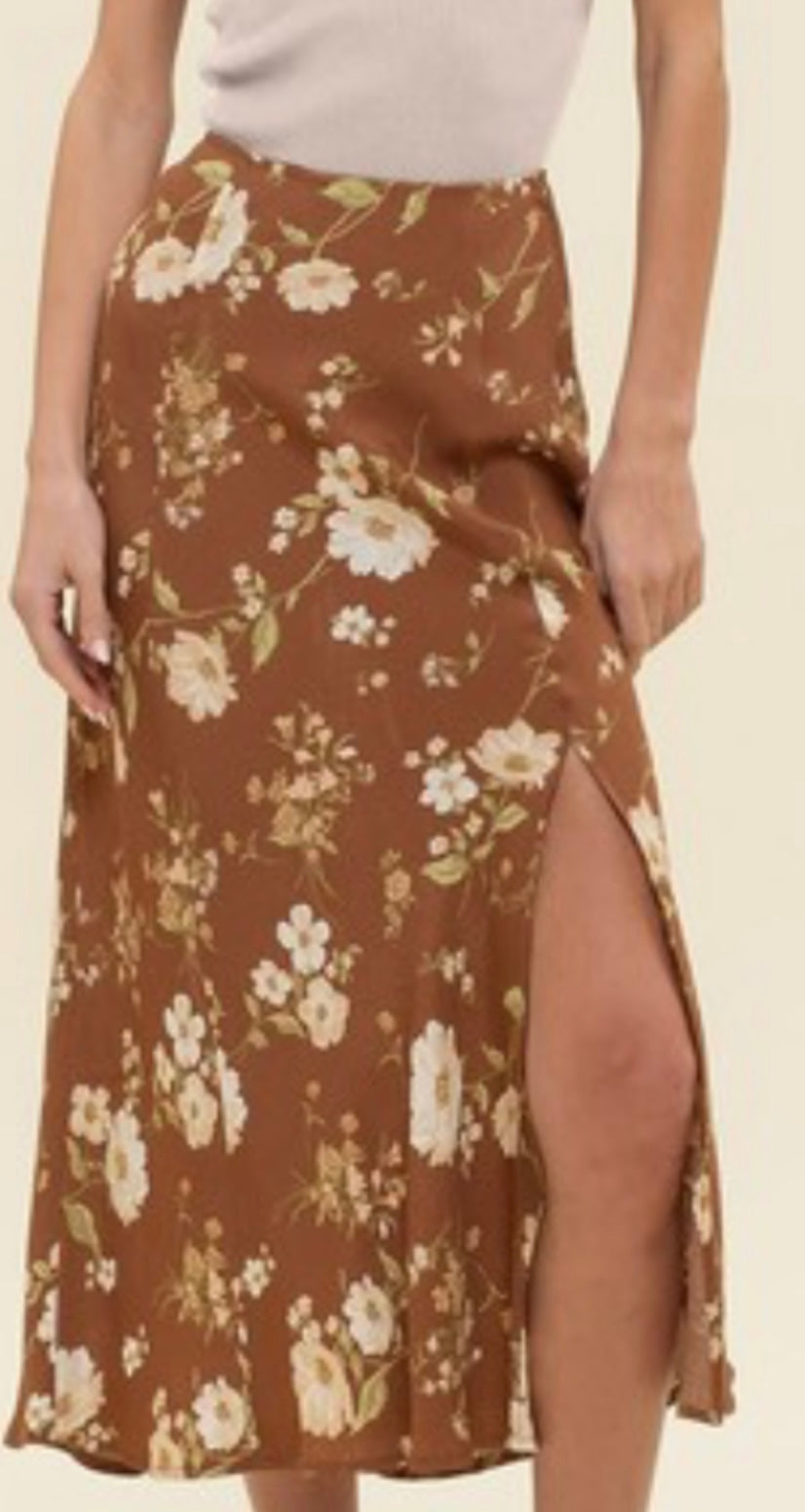 Brooklyn Floral Midi Skirt