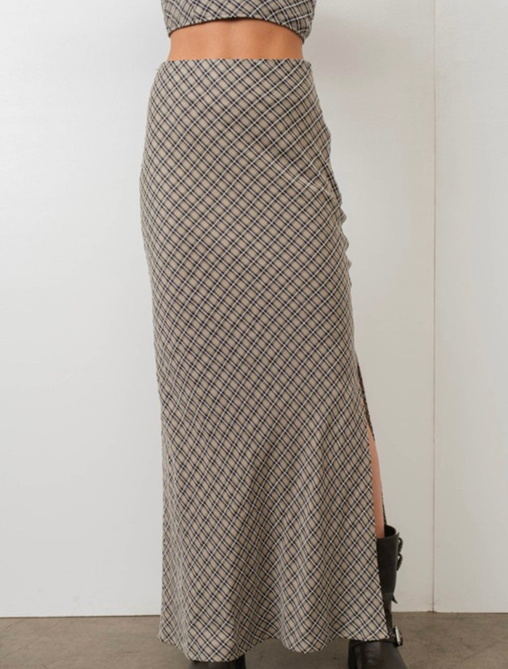 Bridget Plaid Maxi Skirt