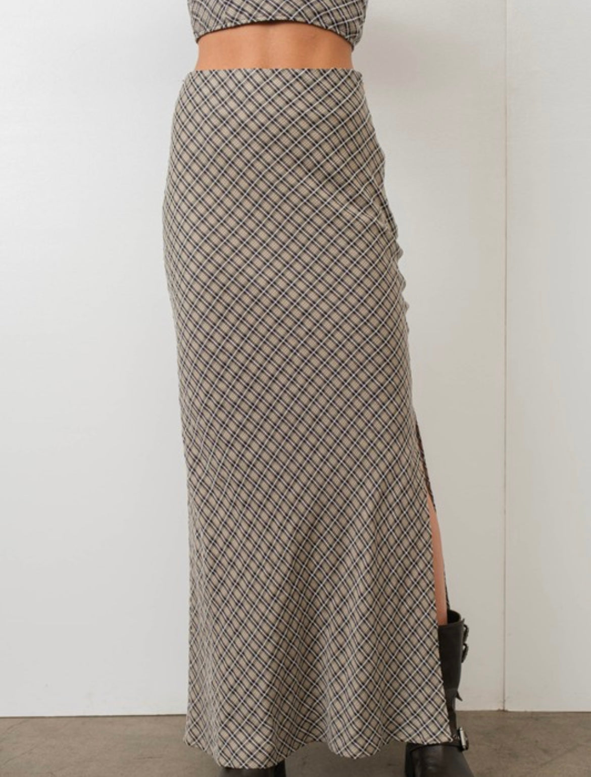 Bridget Plaid Maxi Skirt