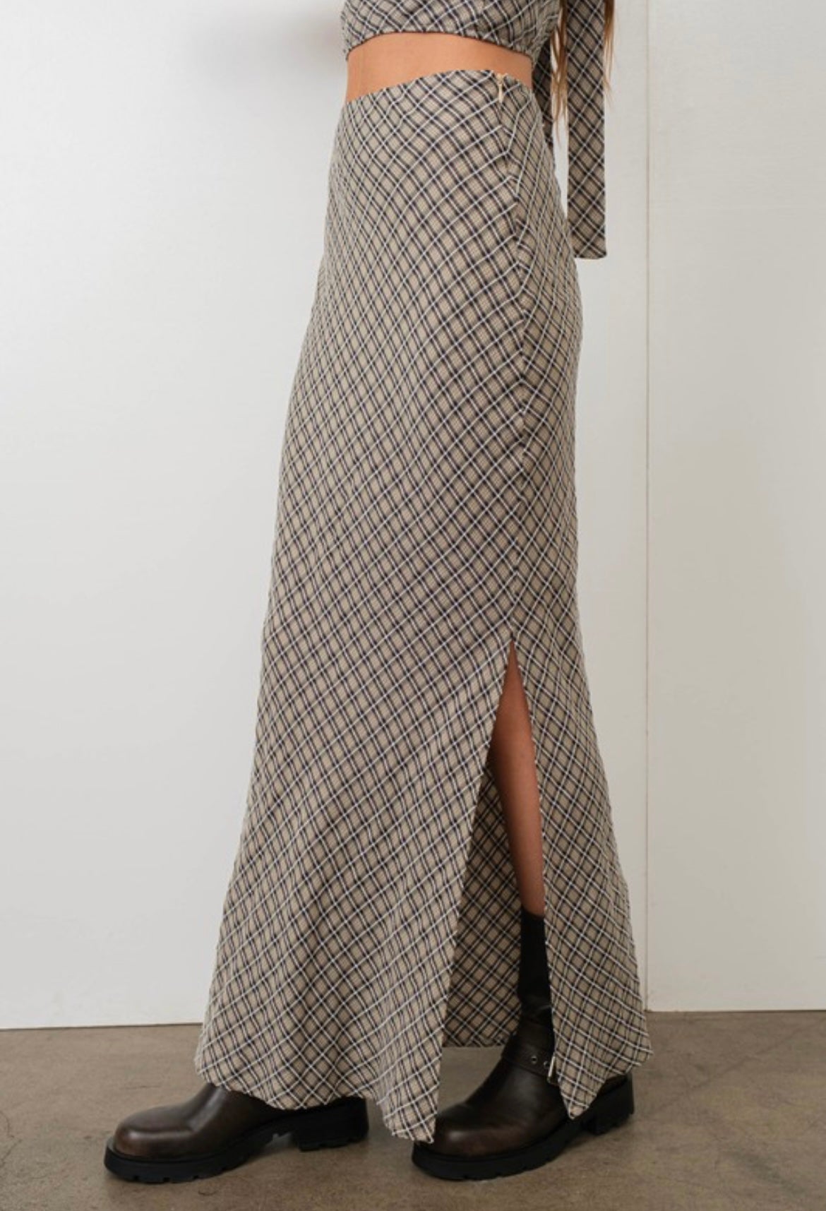 Bridget Plaid Maxi Skirt