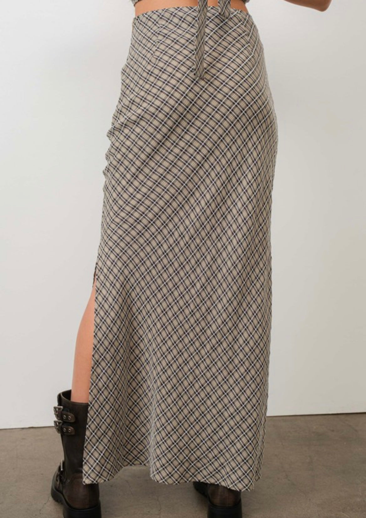 Bridget Plaid Maxi Skirt