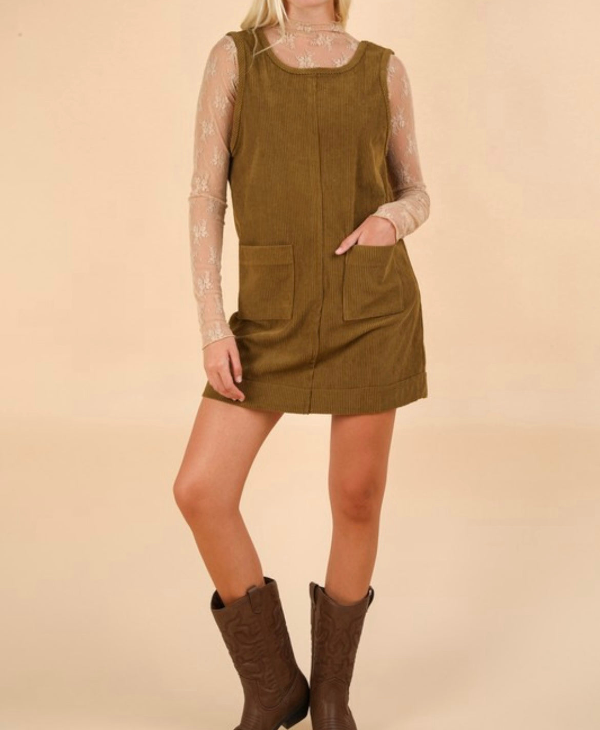 Stephanie Corduroy Mini Dress