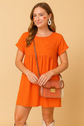 Orange Crush Baby Doll Dress