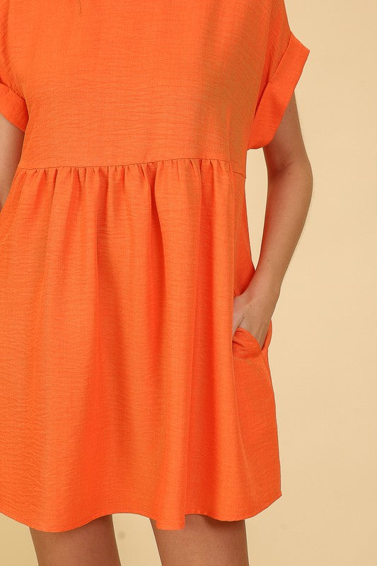 Orange Crush Baby Doll Dress