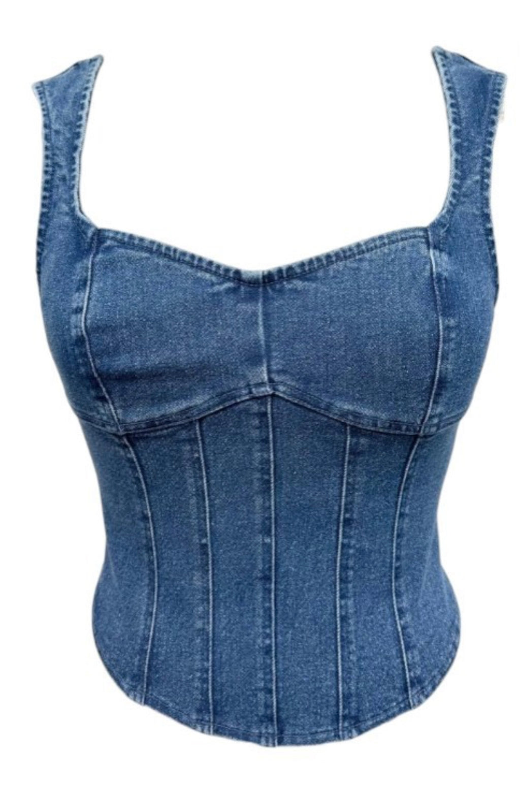 Kaycee Denim Corset Top