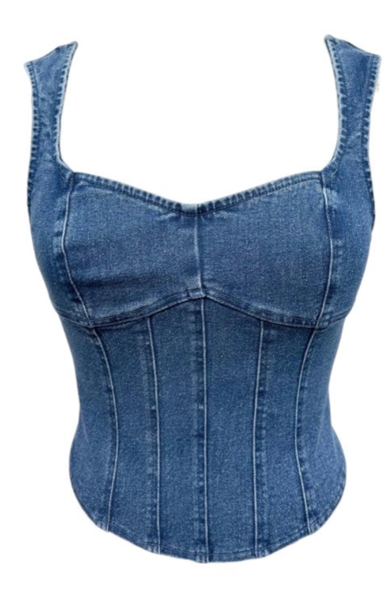 Kaycee Denim Corset Top