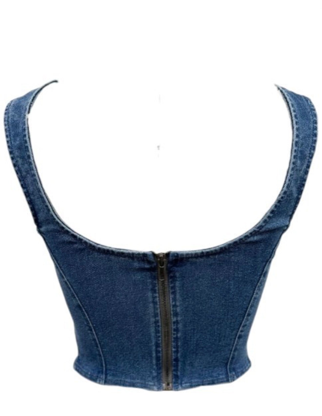 Kaycee Denim Corset Top