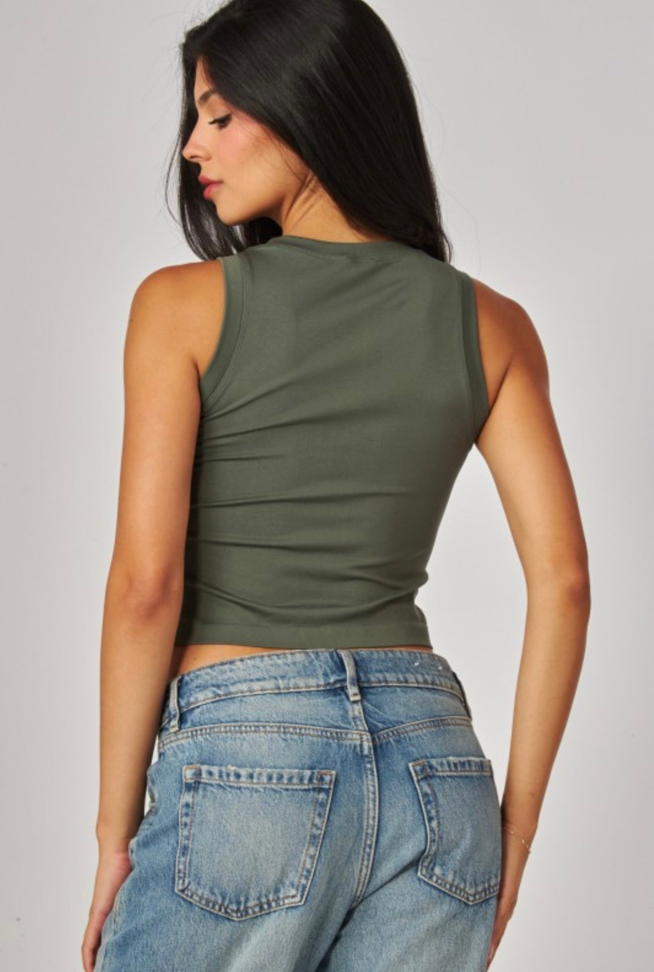 Billie high neck crop top