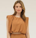Olivia balloon crop top