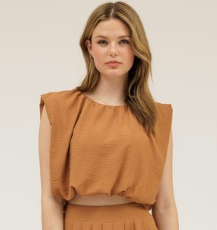 Olivia balloon crop top