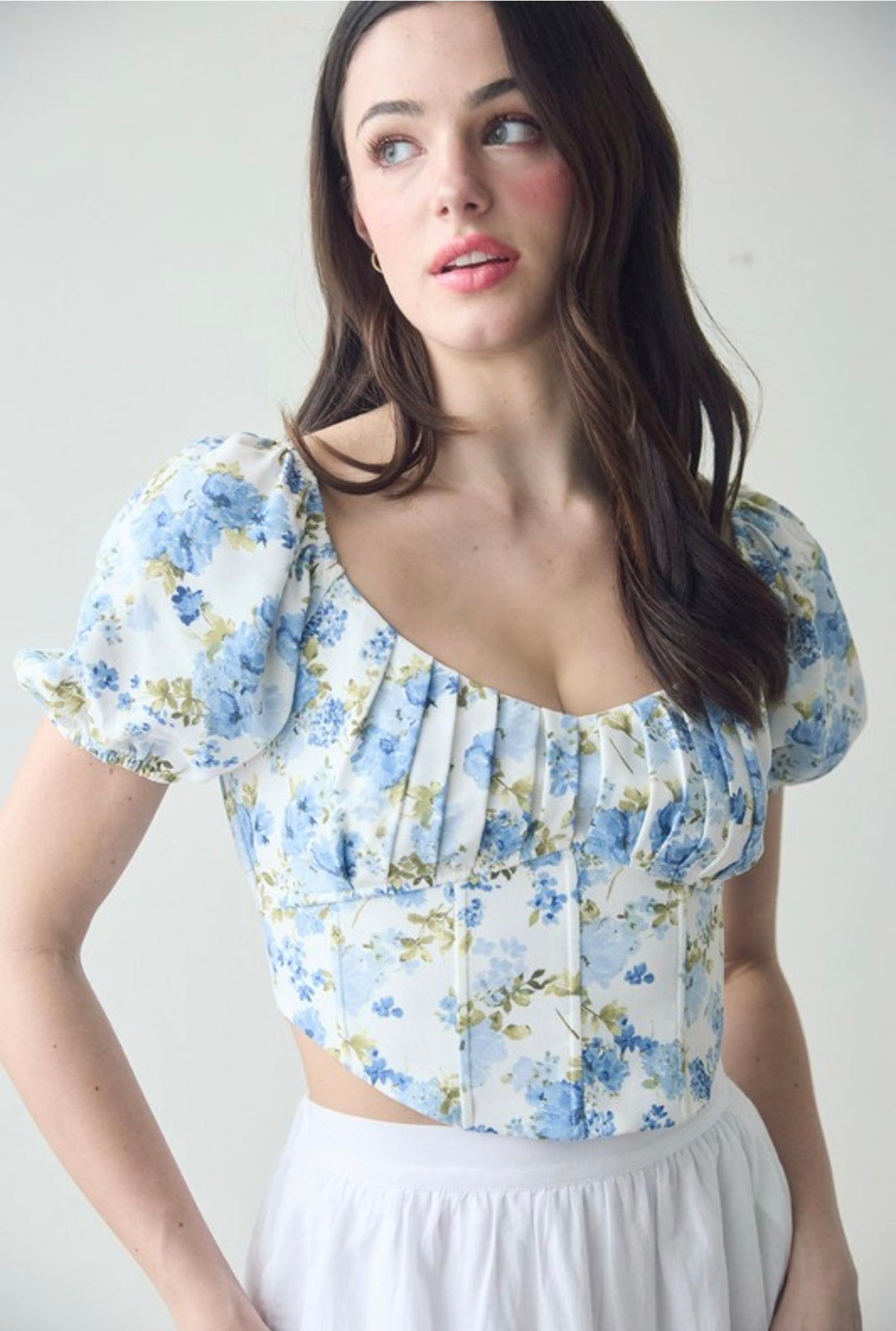 Haylie floral corset top