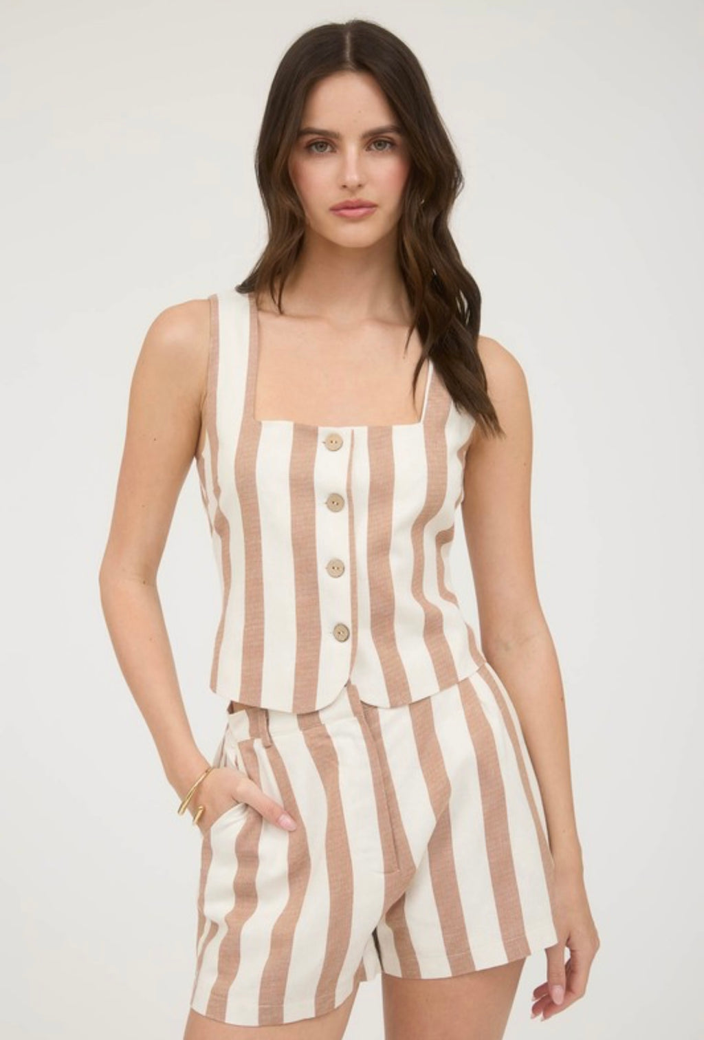 Claire striped shorts