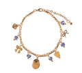 Mixed metal ceramic bracelet