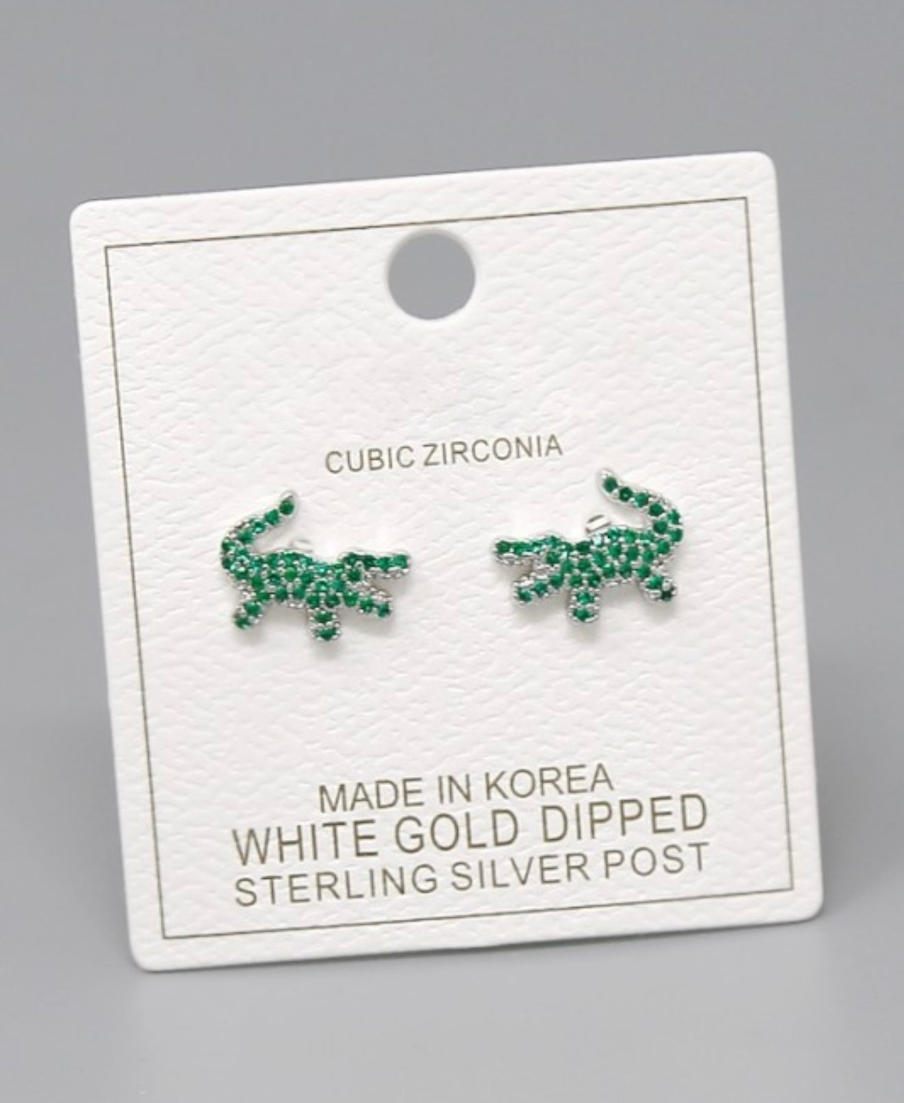 Gator cz earrings