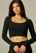 Kari long sleeve crop top