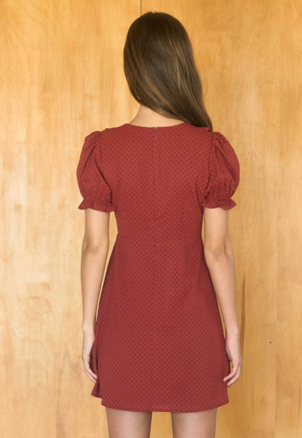 Allegra polka dot mini dress