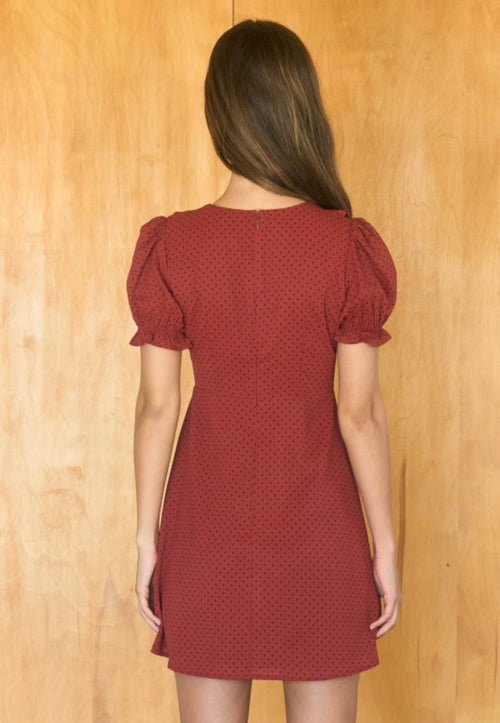 Allegra polka dot mini dress