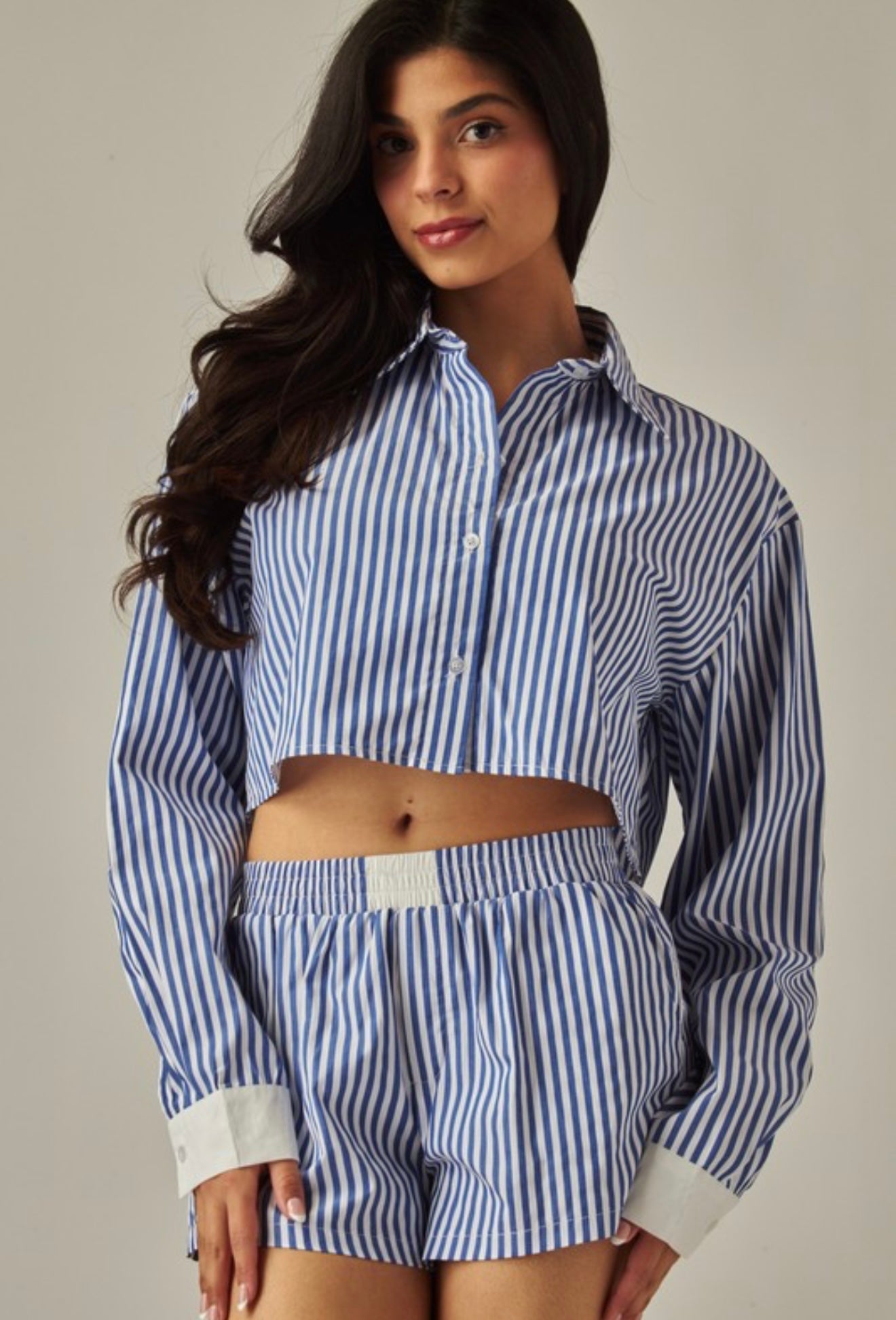 Cressida striped crop top