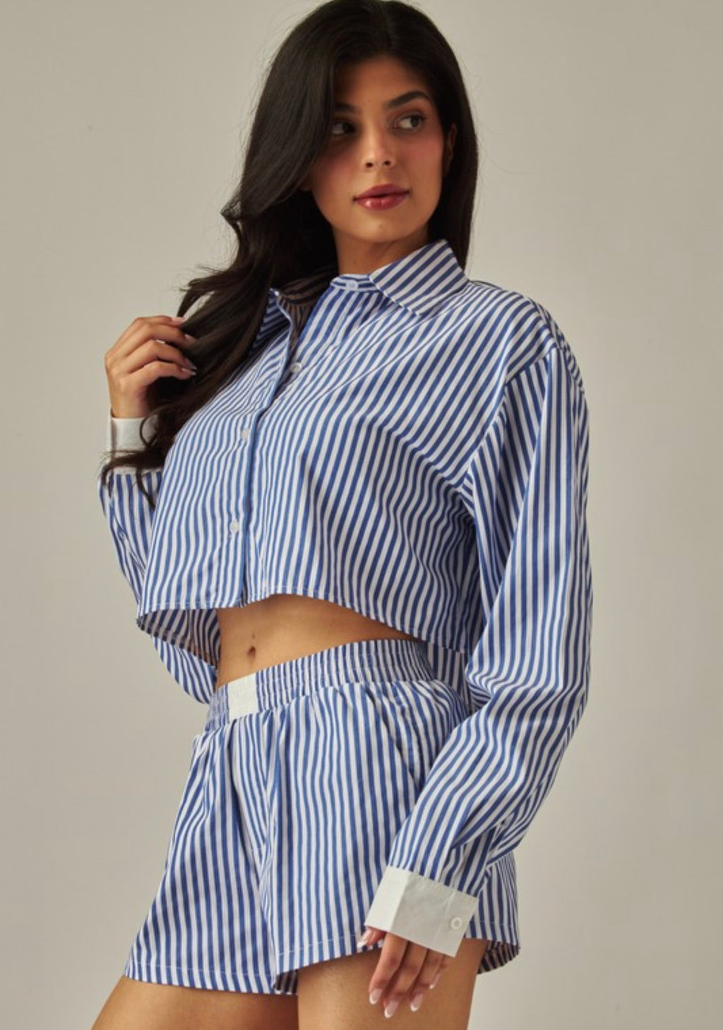 Cressida striped crop top