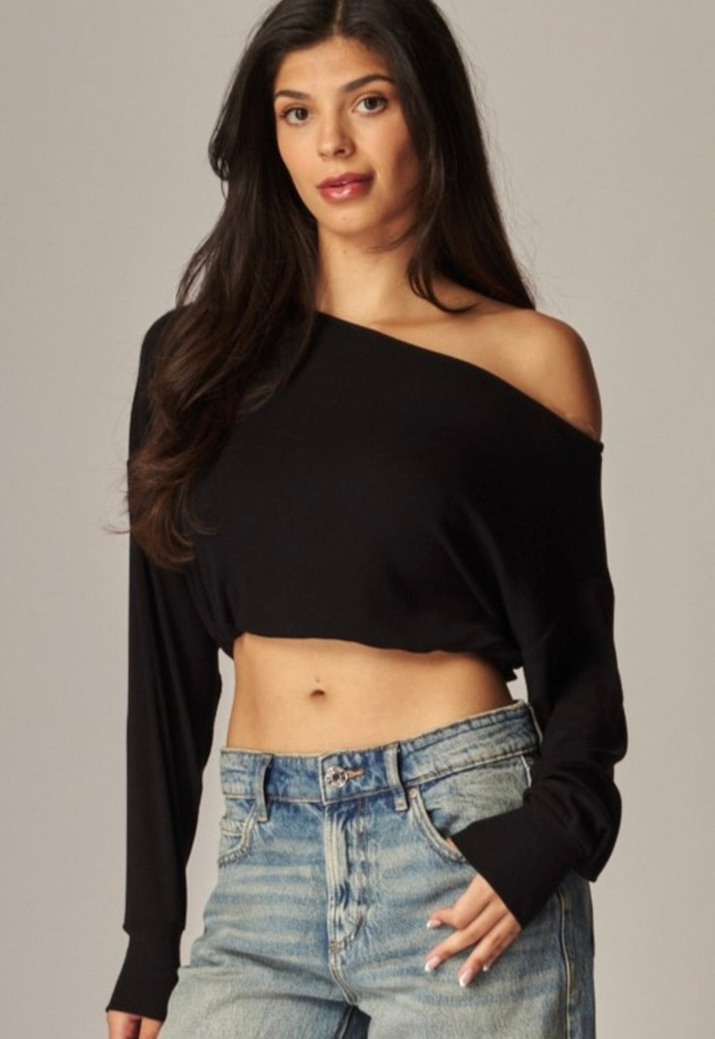 Ciera-off- the-shoulder crop top