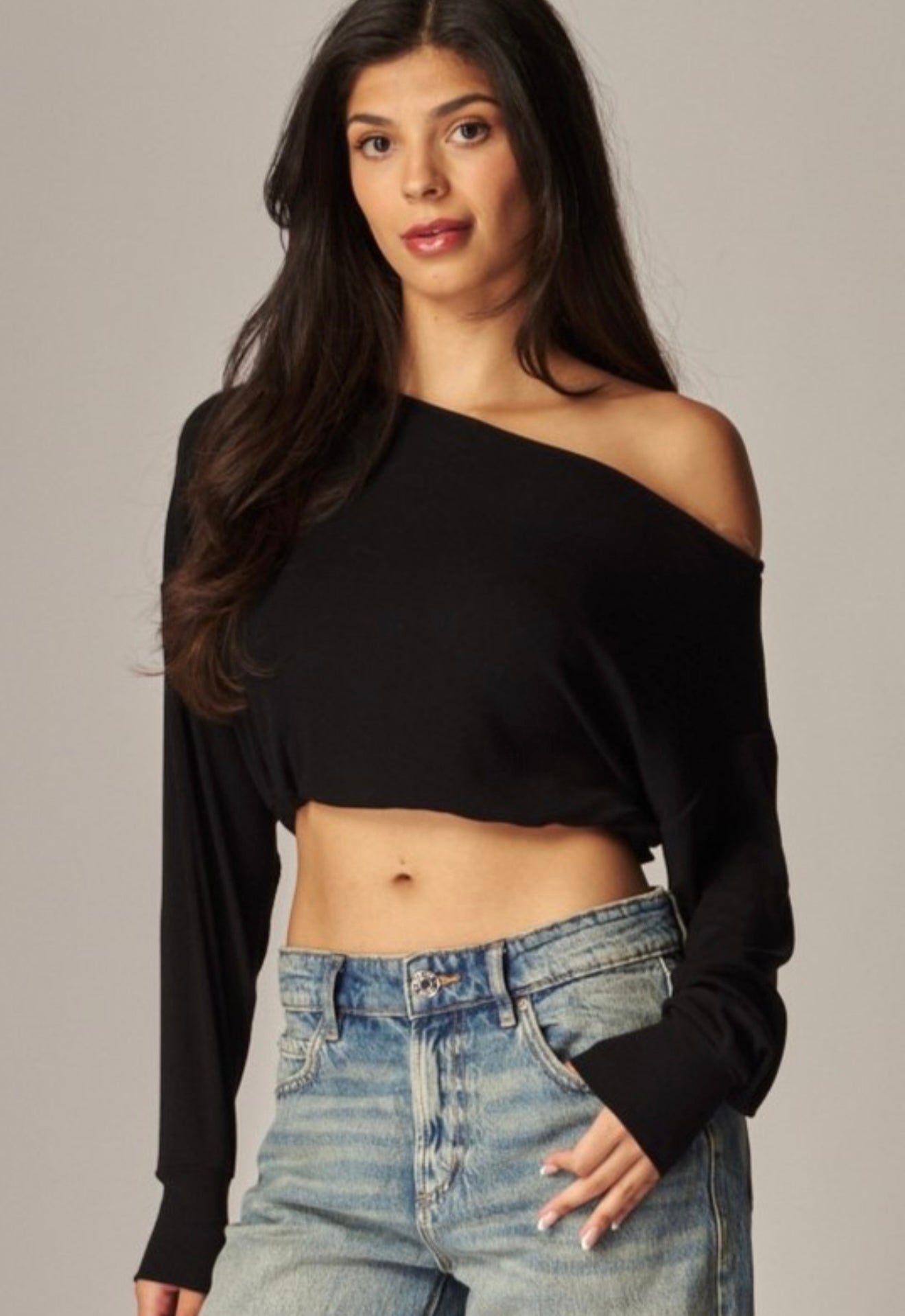 Ciera-off- the-shoulder crop top