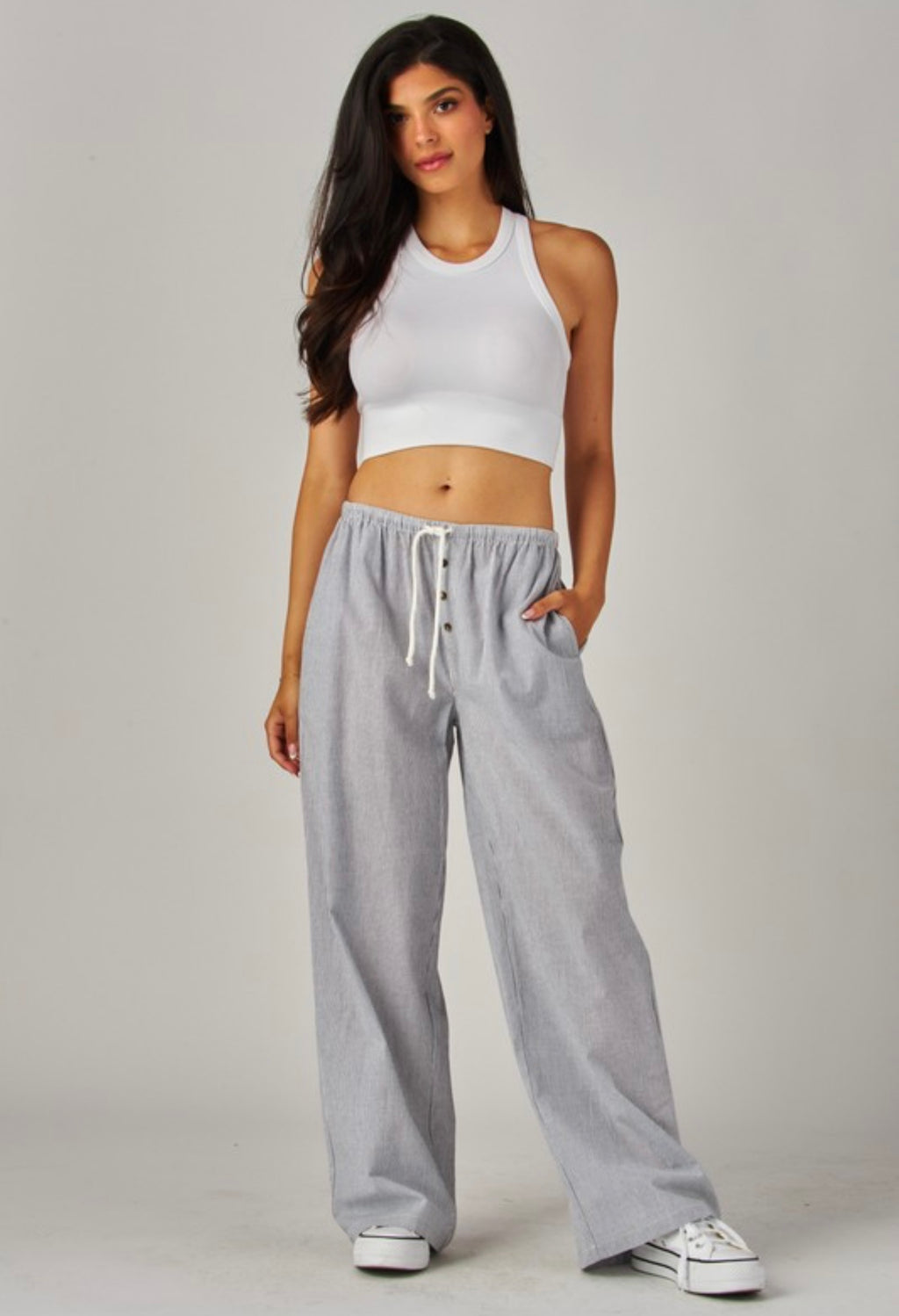 Madison striped boxer pants