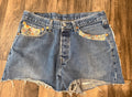 Sage Upcycled Levi's 502 Shorts