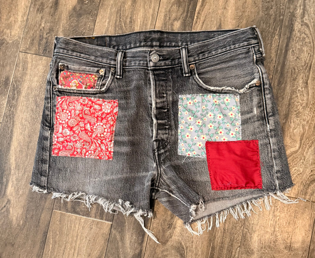 Paisley Upcycled Vintage Levi's 501 Shorts