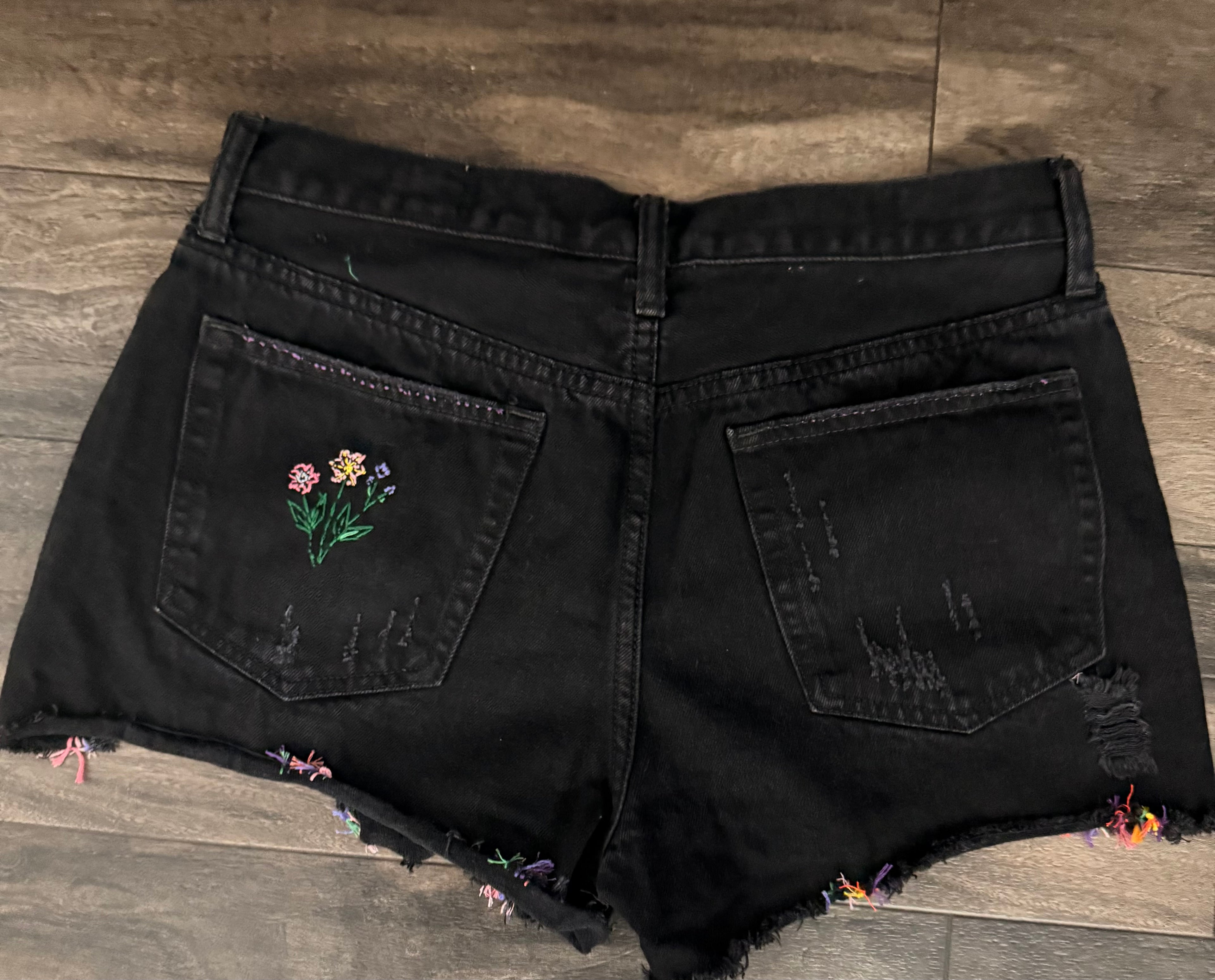 Kari upcycled Free People shorts