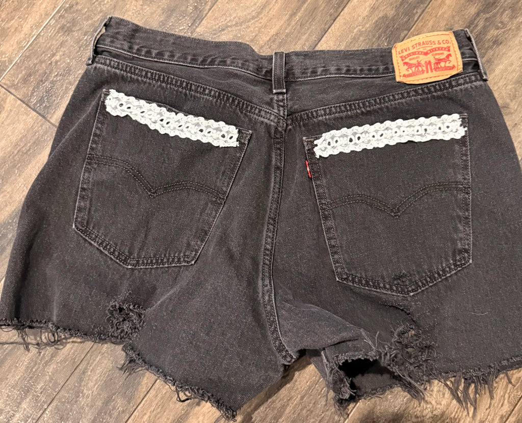 Jasper upcycled Levi's shorts