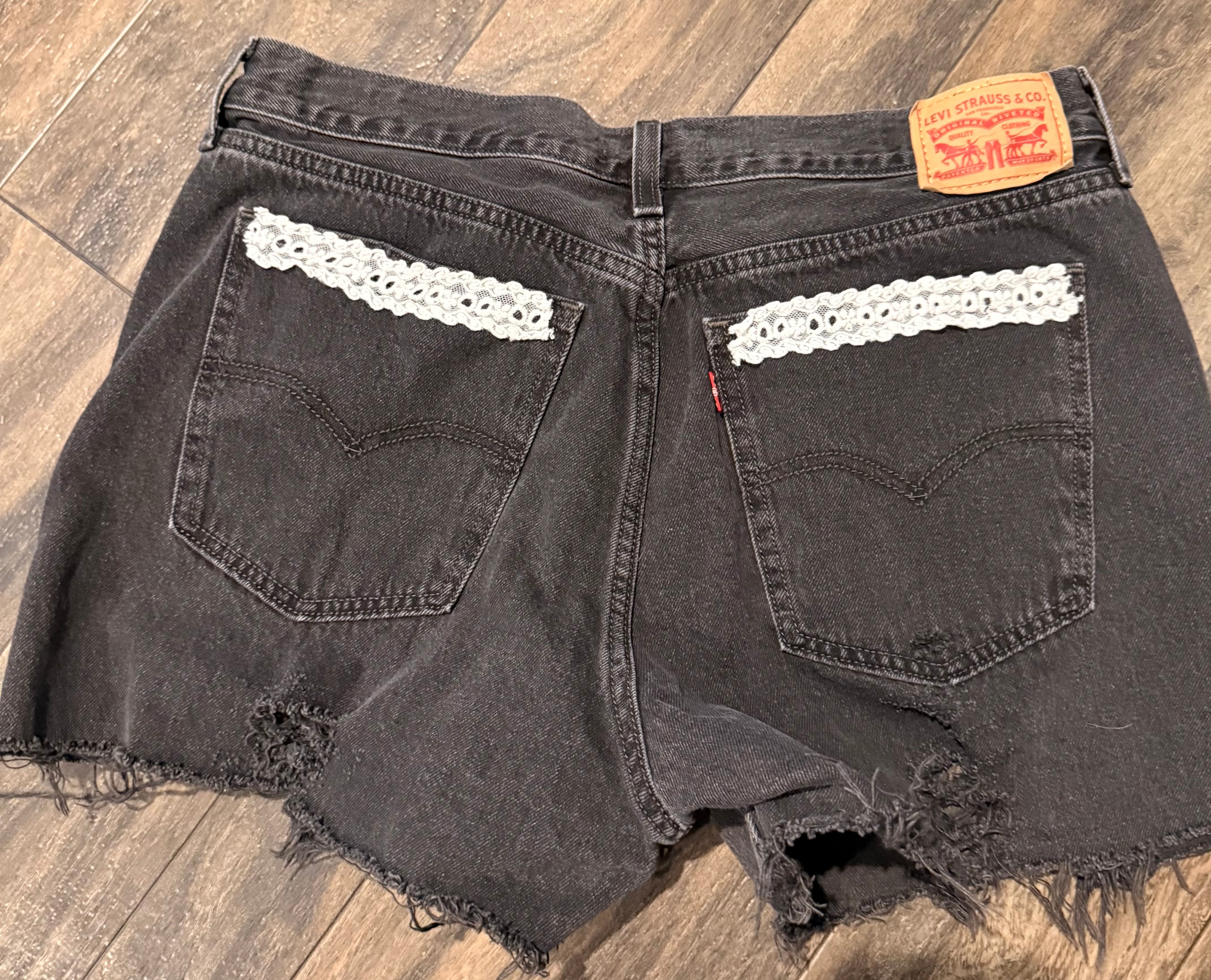 Jasper upcycled Levi's shorts