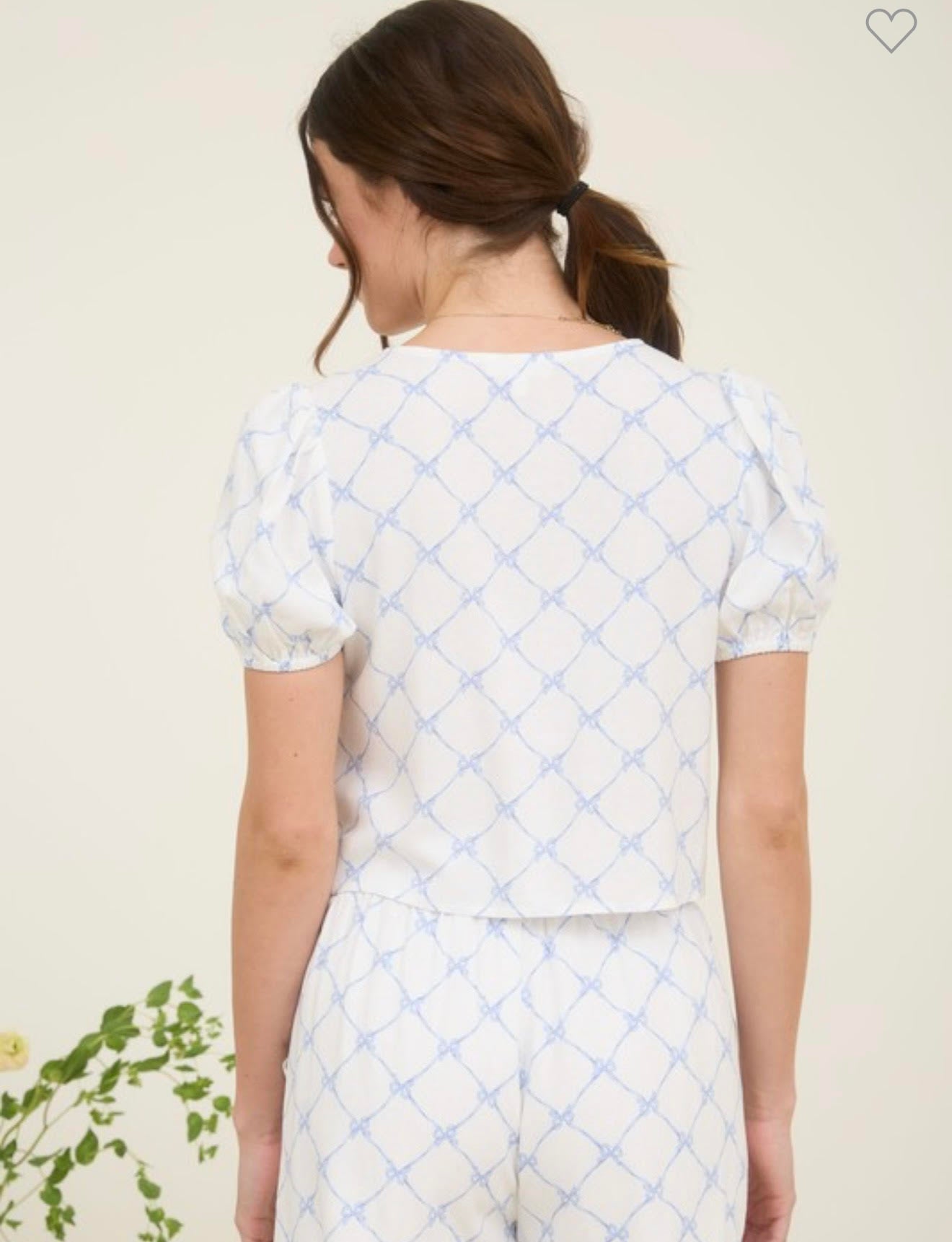 Odette front tie blouse