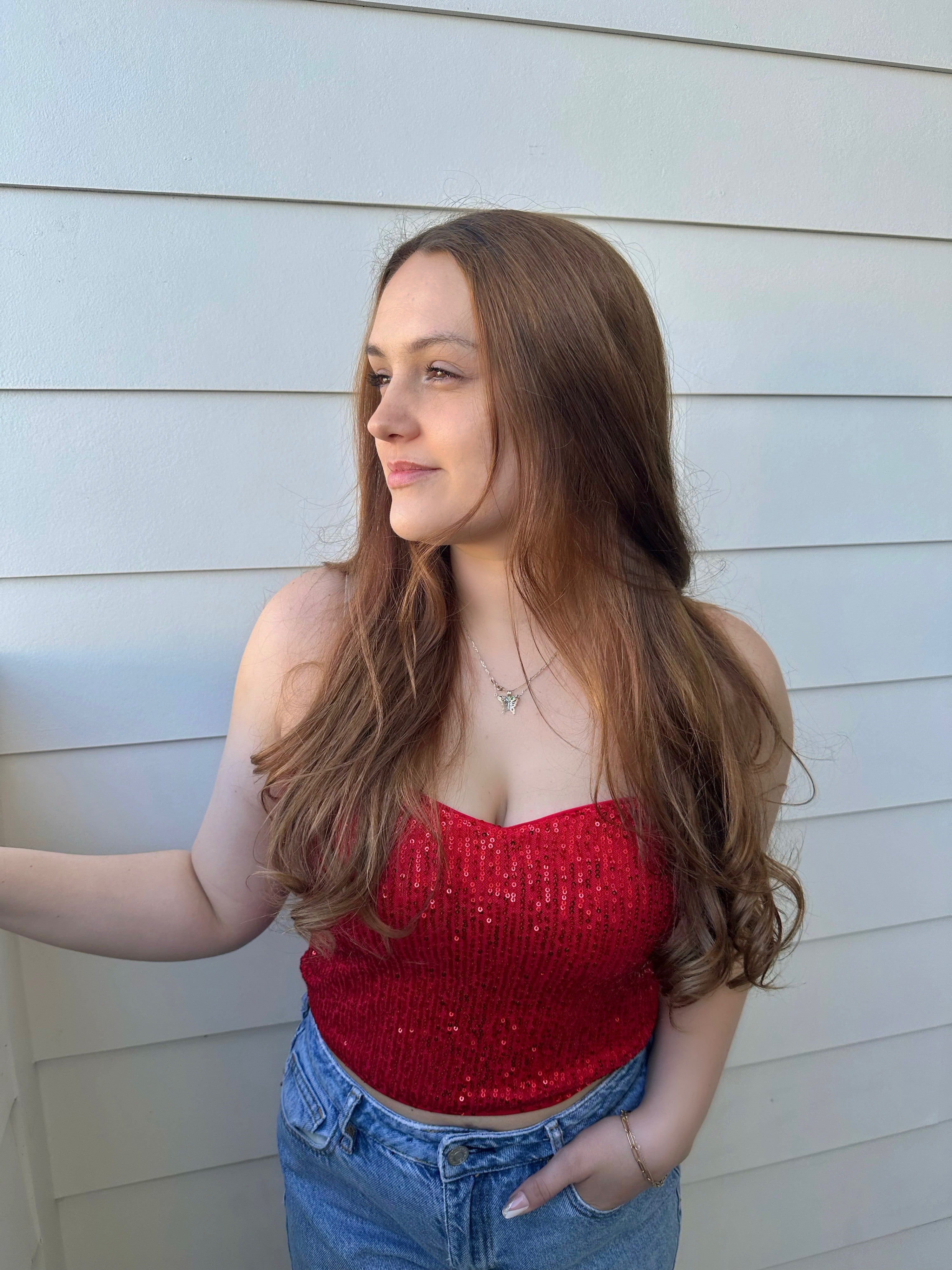 Sweetheart Sequin Tube Top