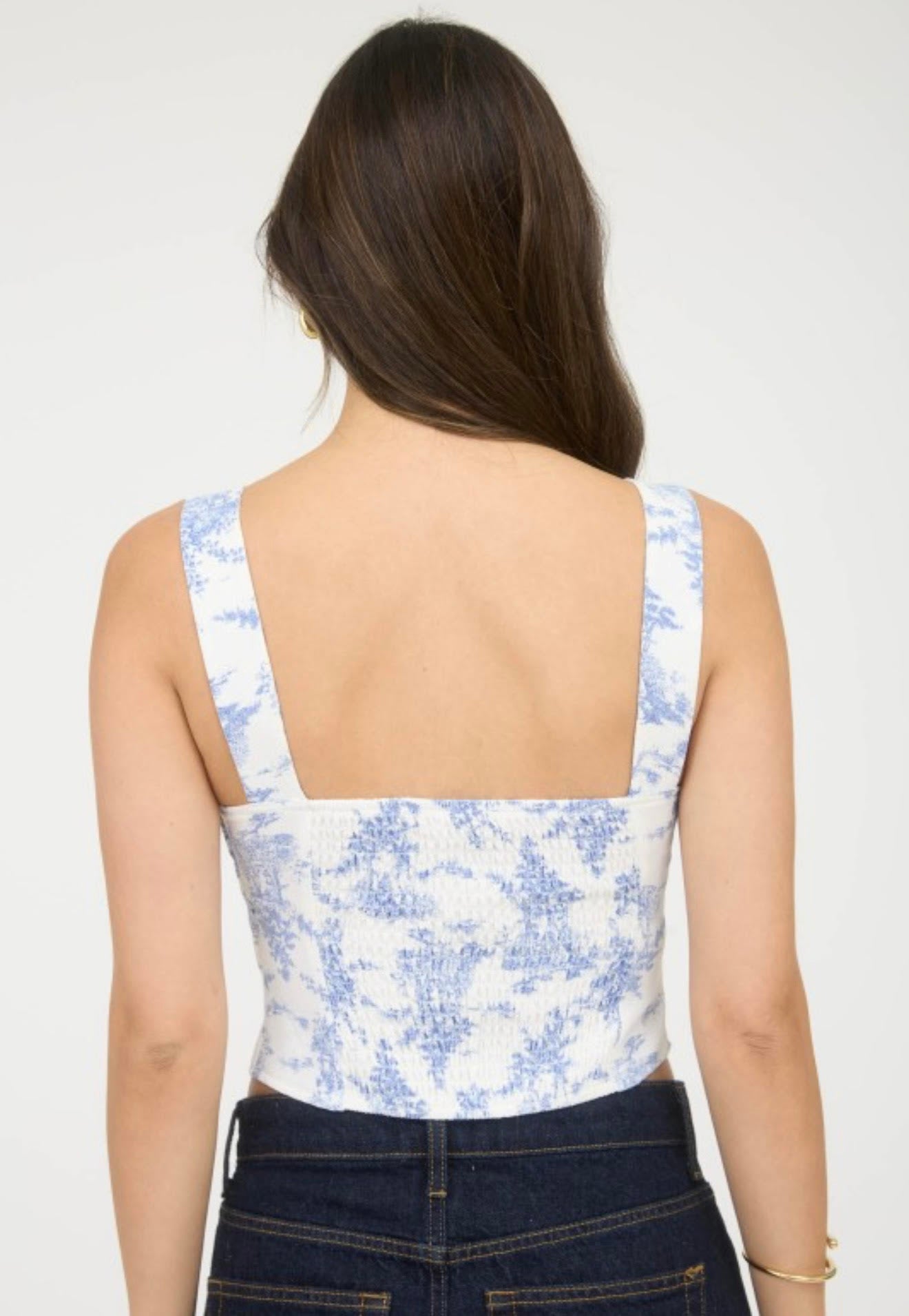 Felicity tapestry crop top